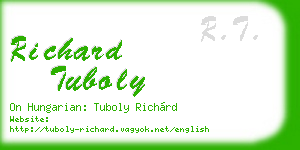 richard tuboly business card