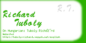richard tuboly business card